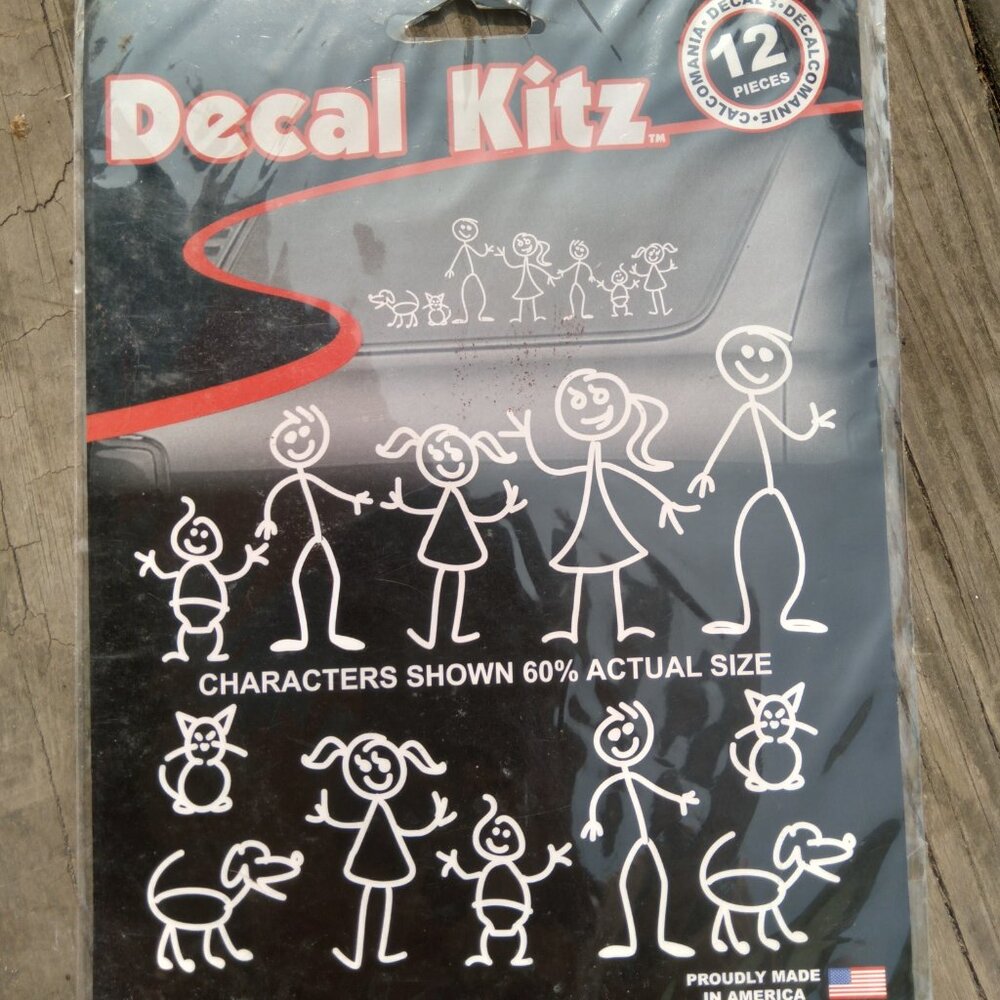 Decal Kitz Stick figure Family sticker set